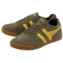 Gola Sneaker Harrier Suede-Leder khakigrün/gelb Herren