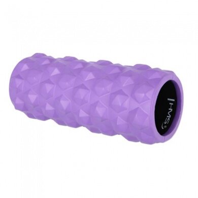 HMS Fitness Massagerolle FS107 (EVA-Schaum, für Ganzkörpertraining, Massage-Noppen) violett - 1 Stück