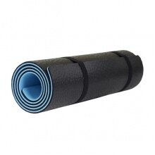 HMS Fitness YM06 Fitness-/Yogamatte Premium blau/schwarz 180x60x0,8cm