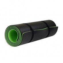 HMS Fitness YM06 Fitness-/Yogamatte Premium grün/schwarz 180x60x0,8cm