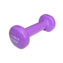 HMS Fitness Kurzhantel (Gusseisen mit Vinylbeschichtung) 0,75kg violett - 1 Stück