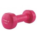 HMS Fitness 17023 Kurzhantel aus Gusseisen mit Vinylbeschichtung 1,5kg pink - 1 Stück