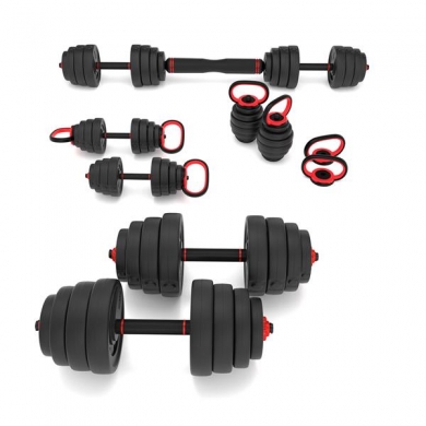 HMS Fitness SGX130 (2 Teile) Pro Set 6-in-1 Set mit Gewichten 30kg