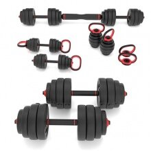 HMS Fitness SGX140 (3 Teile) Pro Set 6-in-1 Set mit Gewichten 40kg