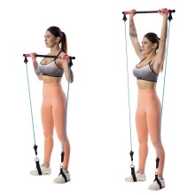 HMS Fitness Pilates Stange Set DC31 93cm, bis 20kg rot/gelb/blau