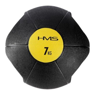 HMS Fitness Medizinball NKU07 mit Griffen 7kg schwarz