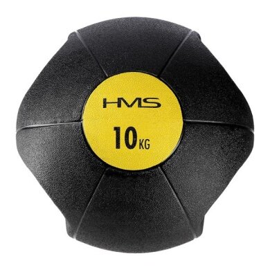 HMS Fitness Medizinball NKU10 mit Griffen 10kg schwarz