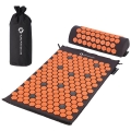 HMS Fitness Premium Akupressurmatte Set AKM01 (Matte und Kopfkissen) orange/schwarz - 65x42cm