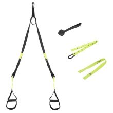 HMS Fitness Slingtrainer TX11 Set mit Trainingsbändern - schwarz/lime