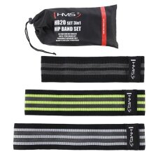 HMS Fitnessband HB20 Set 3in1 Hip Bands - 3 Stück