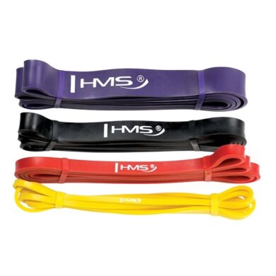 HMS Premium Widerstandsband GU05 Set (violett, schwarz, rot, gelb) - 4 Stück