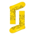 Happy Socks Tagessocke Crew The Simpsons Family (Bio-Baumwolle) gelb - 1 Paar