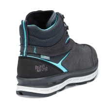 Hanwag Wanderschuhe Blueridge ES (Veloursleder, wasserdicht) asphaltgrau/ozeanblau Damen