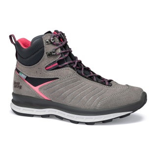 Hanwag Wanderschuhe Blueridge ES (Veloursleder, wasserdicht) hellgrau/pink Damen