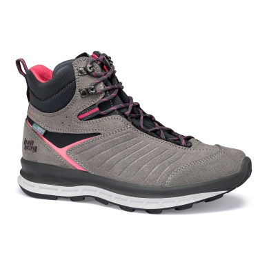 Hanwag Wanderschuhe Blueridge ES (Veloursleder, wasserdicht) hellgrau/pink Damen