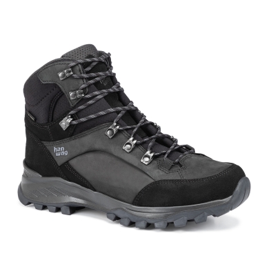 Hanwag Wanderschuhe Banks GTX (Nubukleder, wasserdicht) schwarz/asphaltgrau Herren