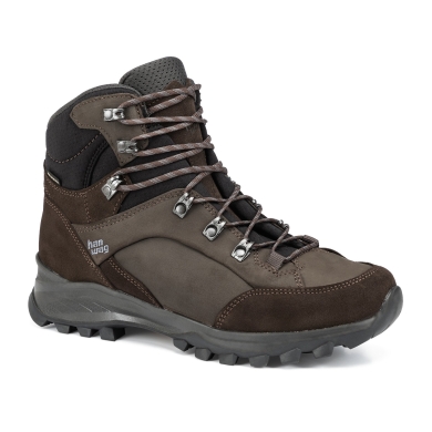 Hanwag Wanderschuhe Banks GTX (Nubukleder, wasserdicht) moccabraun/asphaltgrau Herren