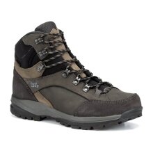 Hanwag Wanderschuhe Banks SF Extra GTX (Nubukleder, wasserdicht, weit) asphaltgrau/braun Herren