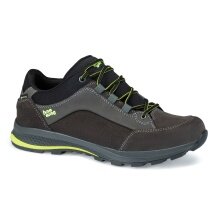 Hanwag Wanderschuhe Banks Low GTX (Nubuk-und Veloursleder, wasserdicht) asphaltgrau/gelb Herren