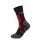 Hanwag Trekkingsocke Crew Trek Sock (schnelltrocknend, mittelstarke Polsterung) asphaltgrau/schwarz/rot - 1 Paar