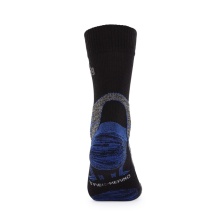 Hanwag Trekkingsocke Crew Trek Merino Sock (Merinowolle, hoher Tragekomfort) schwarz/blau - 1 Paar