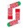 Happy Socks Tagessocke Crew Big Dot Snowman (Schneemann) rot/grün - 1 Paar