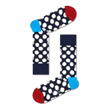 Happy Socks Tagessocke Crew Big Dot Snowman (Schneemann) navyblau - 1 Paar