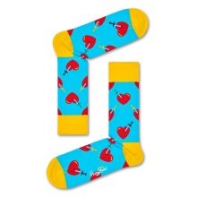 Happy Socks Tagessocke Crew Broken Heart hellblau - 1 Paar