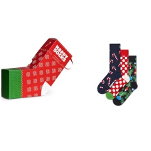 Happy Socks Tagessocke Crew X-Mas Stocking Socks Gift Set bunt <b>Geschenkbox </b> - 3 Paar