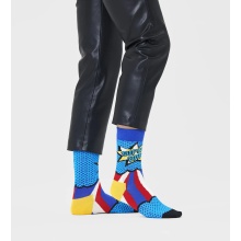 Happy Socks Tagessocke Crew Super Dad blau - 1 Paar