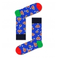 Happy Socks Tagessocke Crew Gingerbread House (Lebkuchenhaus) blau/bunt - 1 Paar