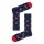 Happy Socks Tagessocke Crew Gingerbread (Lebkuchen) navyblau/rot - 1 Paar