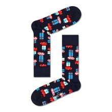 Happy Socks Tagessocke Crew Holiday Shopping (Weihnachten) schwarz - 1 Paar