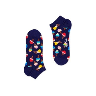 Happy Socks Tagessocke Sneaker Eiscream (Eistüte) navy - 1 Paar