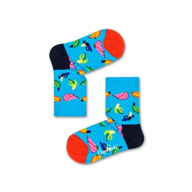 Happy Socks Tagessocke Kids Banana (Banane) hellblau Kinder - 1 Paar