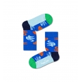 Happy Socks Tagessocke Crew Kids Crocodile (Krokodil) blau Kinder - 1 Paar