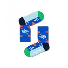 Happy Socks Tagessocke Crew Kids Crocodile (Krokodil) blau Kinder - 1 Paar