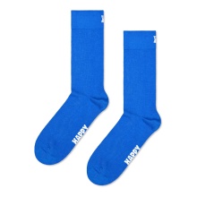 Happy Socks Tagessocke Crew Solid blau - 1 Paar