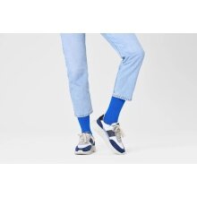 Happy Socks Tagessocke Crew Solid blau - 1 Paar