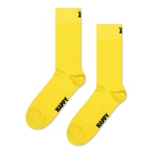 Happy Socks Tagessocke Crew Solid gelb - 1 Paar