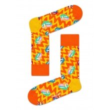 Happy Socks Tagessocke Crew Rolling Stones Beast of Burden gelb/orange 1er