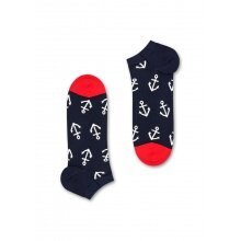 Happy Socks Tagessocke Sneaker Big Anchor (Anker) dunkelblau/weiss/rot - 1 Paar