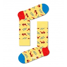 Happy Socks Tagessocke Crew Sunny Days (Sonnenbrille) gelb - 1 Paar