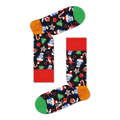 Happy Socks Tagessocke Crew Santa - Cats&Hats bunt 1er