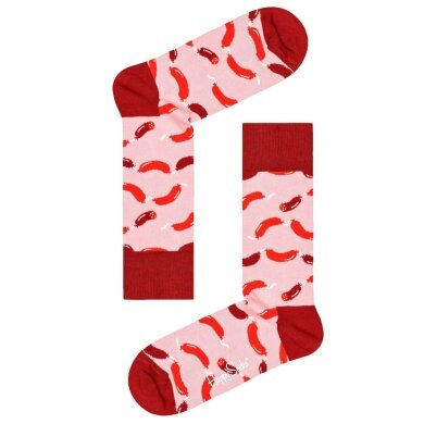 Happy Socks Tagessocke Crew Sausage (Wurst) pink - 1 Paar