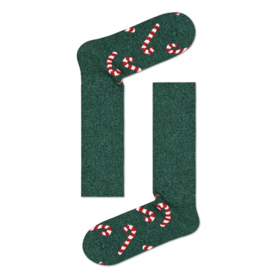 Happy Socks Wollsocke Crew Candy Cane (Zuckerstange) Cosy grün 1er