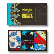 Happy Socks Tagessocke Crew Wrangler Gift Set mehrfarbig bunt <b>Geschenkbox </b> - 3 Paar