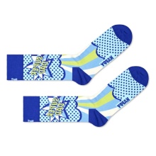 Happy Socks Tagessocke Crew Super Dad hellblau - 1 Paar