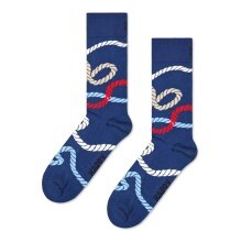 Happy Socks Tagessocke Crew Rope (Seil) navyblau - 1 Paar