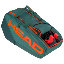 Head Tennis-Racketbag Pro Racquet Bag XL (Schlägertasche, 3 Hauptfächer) cyangrün/orange 12er